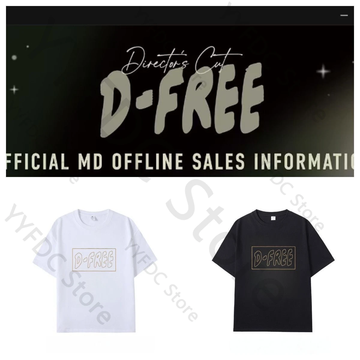 Jung Yong Hwa Dfree Tシャツ Kpopファッション D-FREEコンサート 同一文字プリントTシャツ メンズ レディース 夏 コットン 半袖Tシャツ トップス