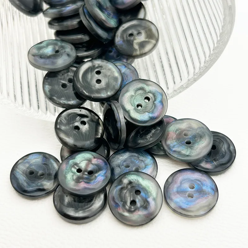 20pcs/lot Round Flower Decorative Buttons Shiny Eye‑Catching Buttons for Shirts Cardigans Dresses Knitwear Sweaters Clothing