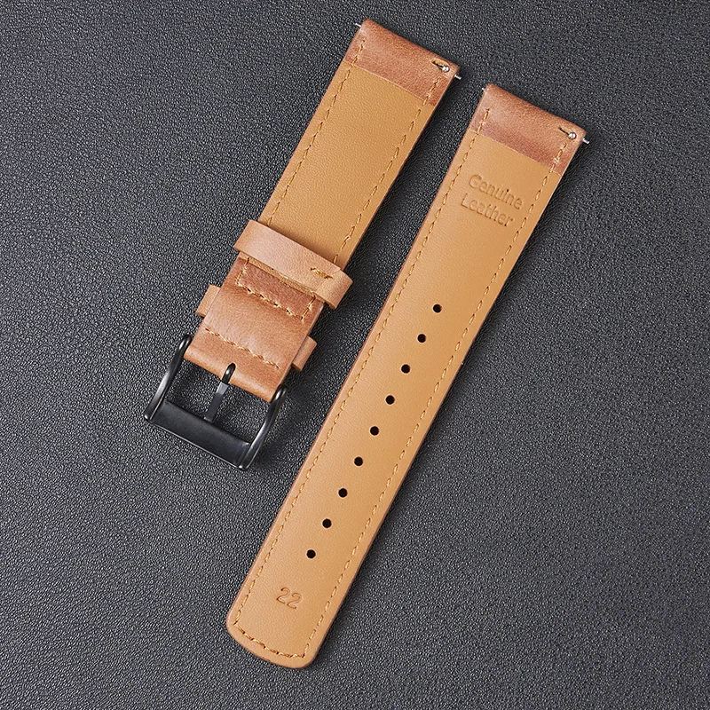 Leather Strap For Samsung Galaxy Watch 3 45mm Watch3 41mm Band Galaxy Watch 46mm 42mm/S3/Active 2 44mm 40mm Watchband Bracelet