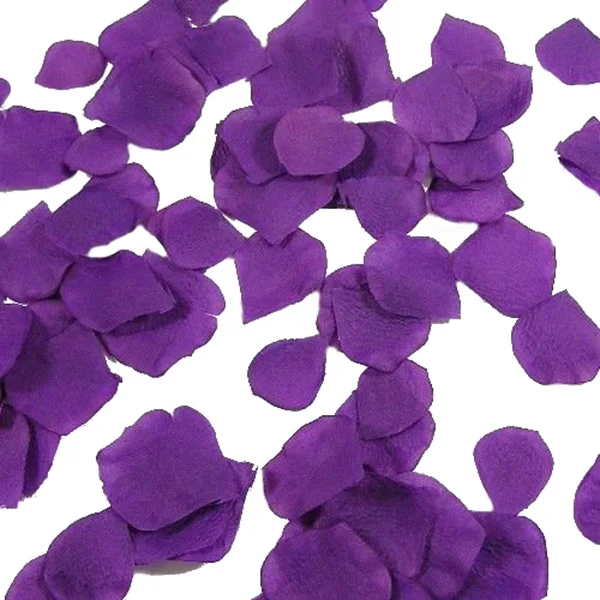 

1000 Pcs Silk Rose Petals Artificial Wedding Decoration Purple Color Lifelike Reusable Event Toss Reception Table Decor