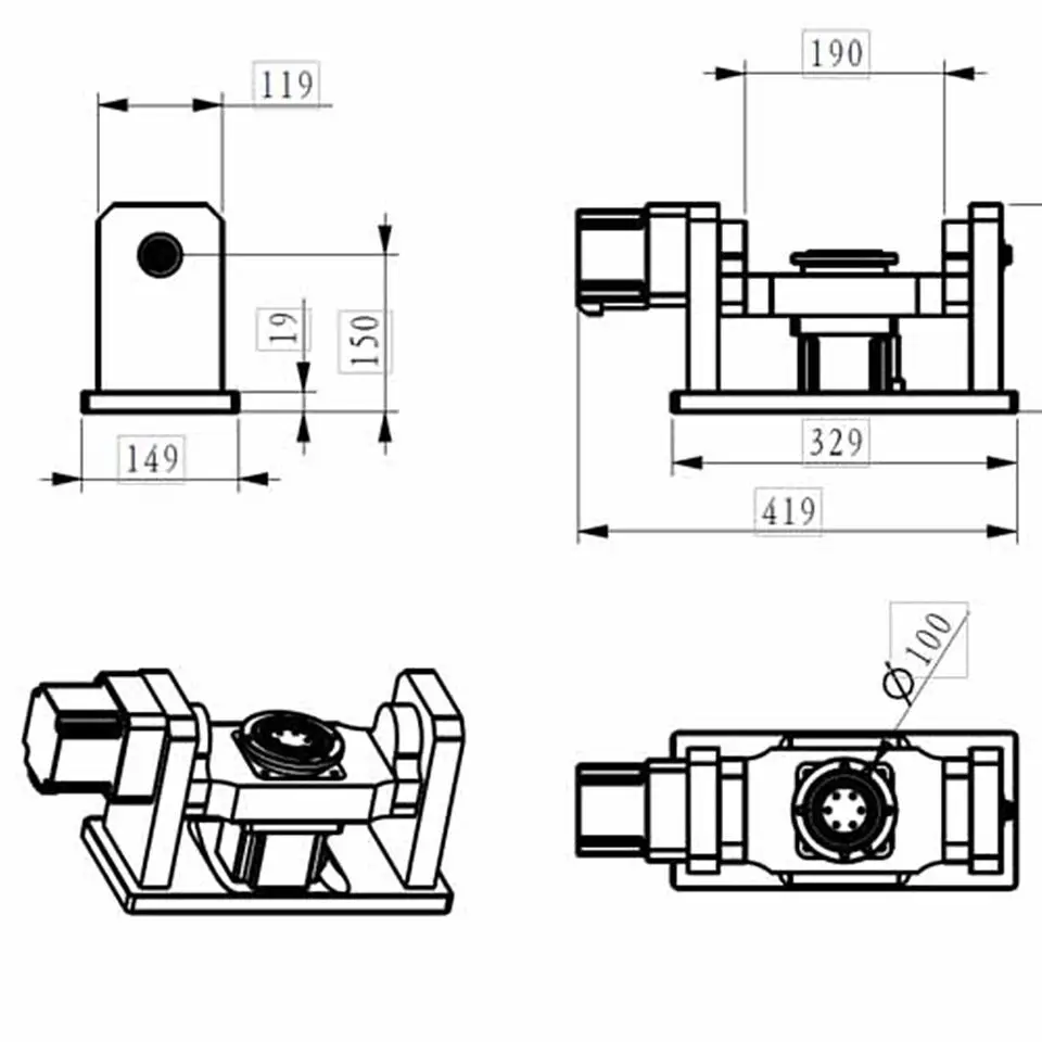 CNC Rotary 4th Fourth A Axis C Axis dividing Index Head Harmonic Gearbox Ratio 10:1