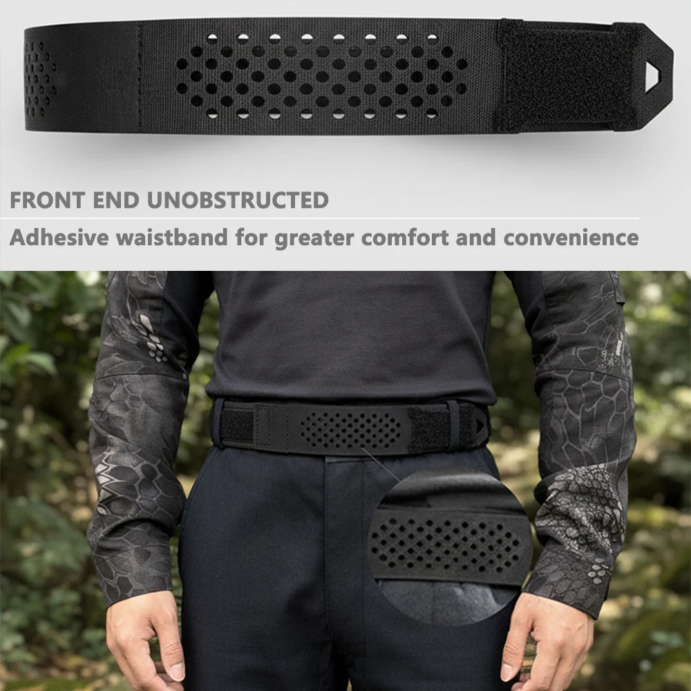 ALPTACTICS 3,8 cm taktischer Innengürtel für Herren, Premium-Nylon, 95 cm bis 135 cm, Klettverschlussgürtel, Militär-Armeegurte, kein Schnallenbund – Detail 2