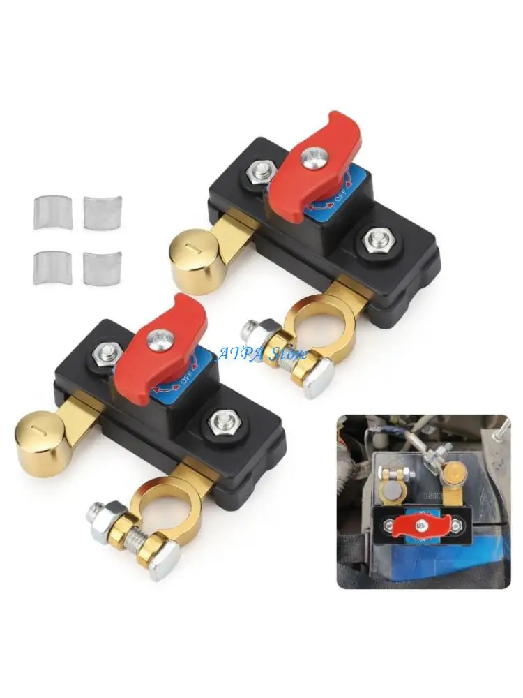 U13C Set Of 2 Reliable Battery Disconnect Switches Power Cut Off Switches Suitable for 12V Truck & SUV Electrical Systems