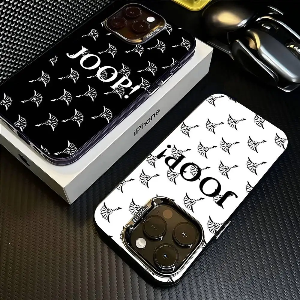 Funda de Teléfono J-Joop de Lujo, Color Plateado, para iPhone 17 16 15 14 13 12 11 Pro Max Plus