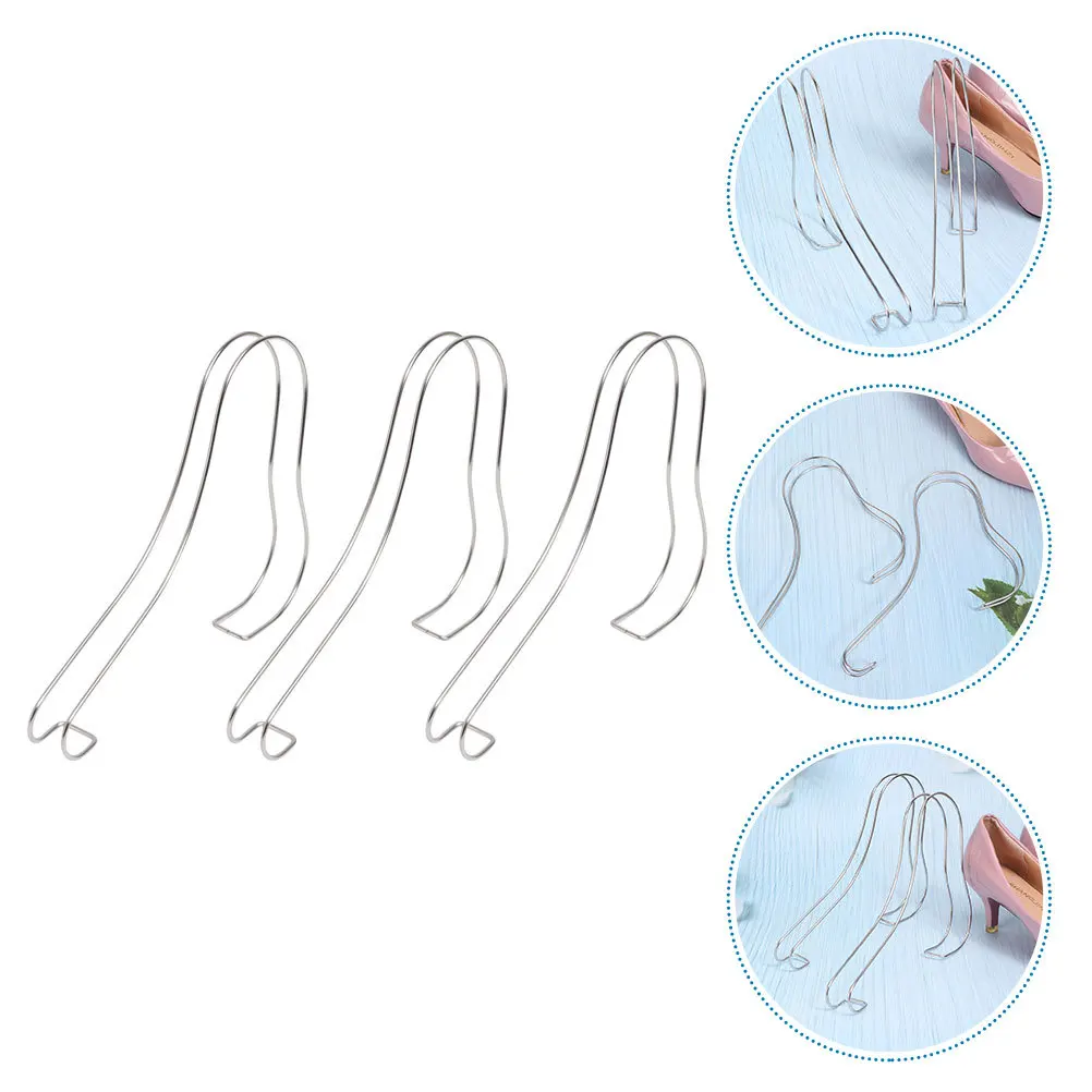 

3pcs Stainless Steel Metal Shoe Stretcher High Heels Display Rack Sandals Support Rack Durable Shoes Holder Home Storage Utility