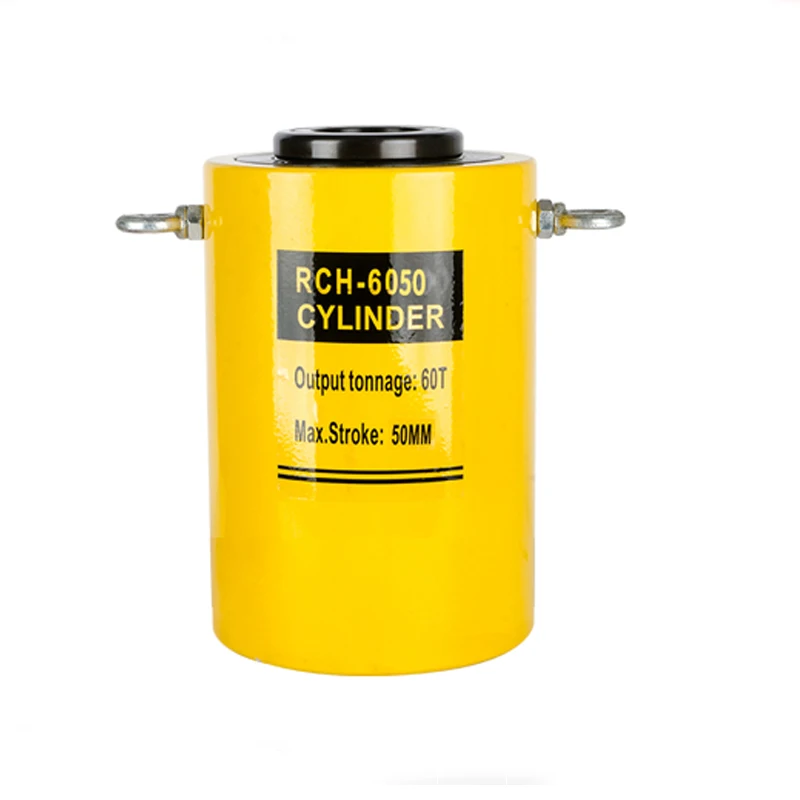 Edit Rch-6050 60 Ton Hollow Plunger Hydraulic Cylinder Steel Body Lifting Jack Non-Magnetic Piston 70MPA Max Pressure 220V 1