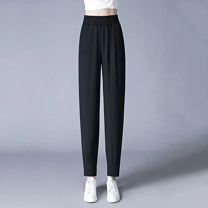 

2023 New Summer Fashion Casual Loose and Simple Commuter Elastic Waist Versatile Slim Oversize Women's Suit Harlan Pants