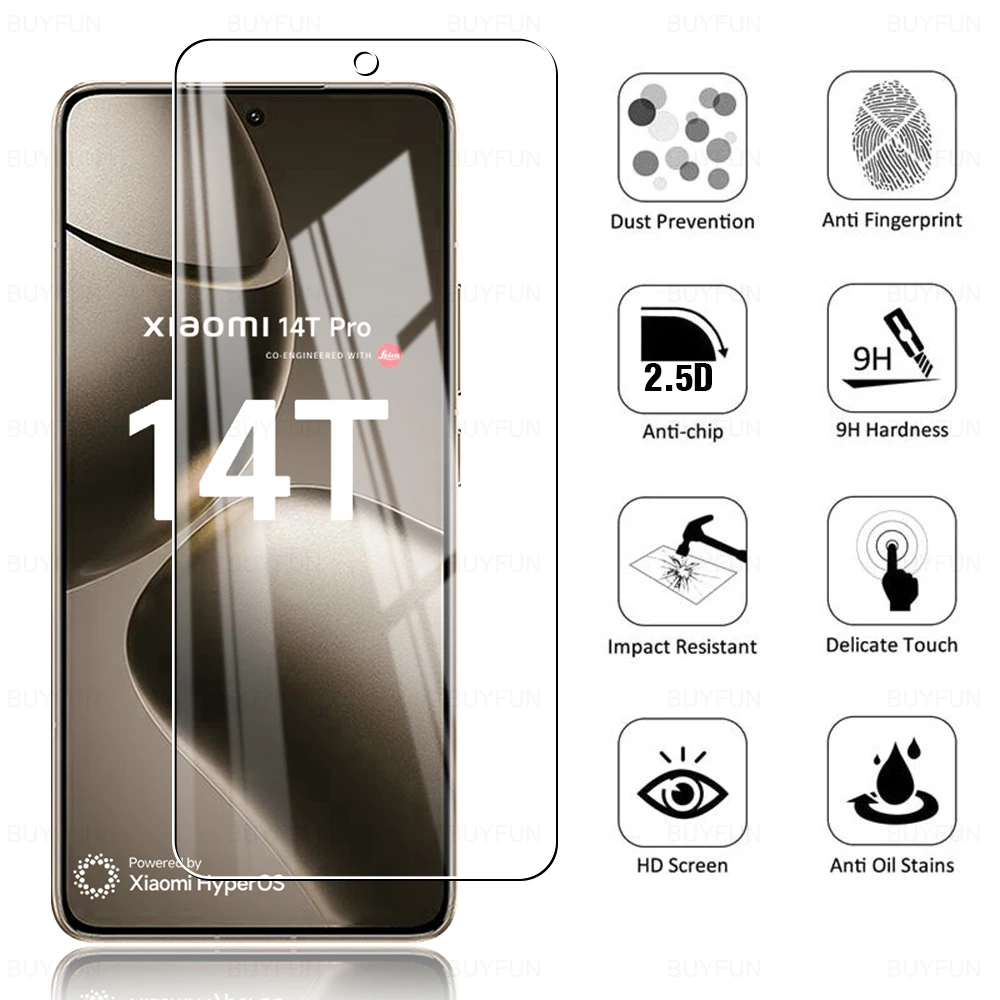 Glass Screen Protector For Xiaomi 14T Pro 2024 6.67 inches Clear 9H Tempered Film Mi 14 T 14Tpro Xiaomi14T Mi14T Anti Scratch