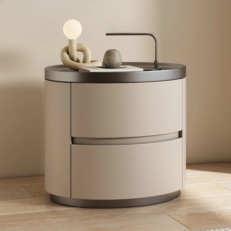 

2025 New Oval Simple Modern Home Bedroom Creative Bedside Table High-end Light Luxury Small Coffee Table Special-shaped