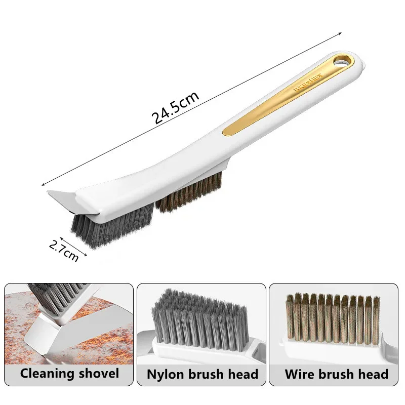 Multi-Function Cleaner Brush Portable Tile Joints Scrubber Fish Tank Window Dead Corner Gap Brush Small Tile Grout Cleaning Tool