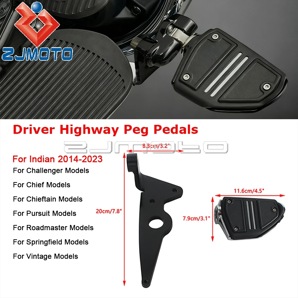Highway Foot Pegs Motorcycles Mount Clamps Footrest For Indian Vintage Springfield Roadmaster Pursuit Chieftain Chief Challenger