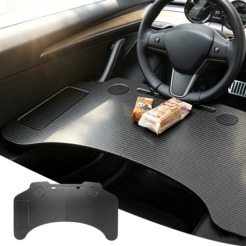 For Tesla Model 3 Highland Model Y Juniper Launch Model Y L X S Car Steering Wheel Laptop Tray Food Desk Portable Office Table