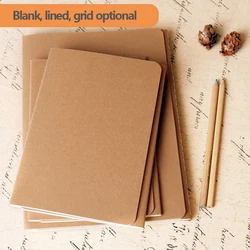 Notebook Vintage A5 Diary Blank/grid/lined optional 38 sheets / 76 pages Sketchbook Grid Bullet planner journal