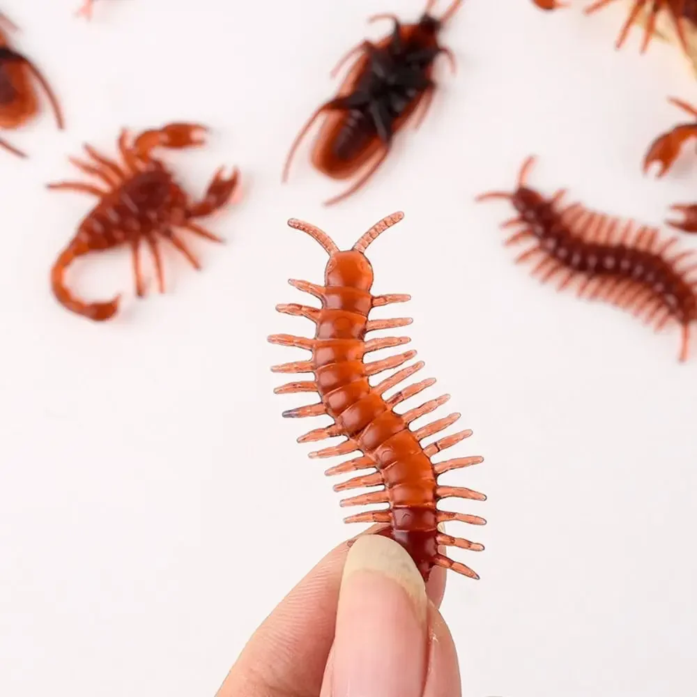 20Pcs Rubber Scorpion Simulation Cockroach PVC Tricky Props Simulated Insects Scorpion Gecko Centipede Soft Fake Cockroach