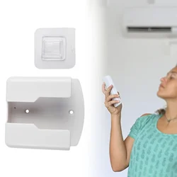 Universal Wall Mounted Remote Controls Mobile Phone Plug Holder Stand White Wall Mounted Boxes Storage For Air Conditioner TV