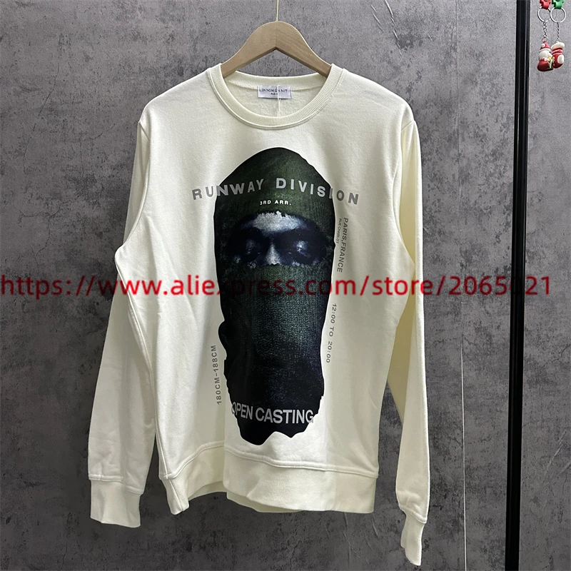 Green IH NOM UH NIT Paris Mask Sweatshirts Men Women High Quality Crewneck Pearl Man Hoodie Clothes