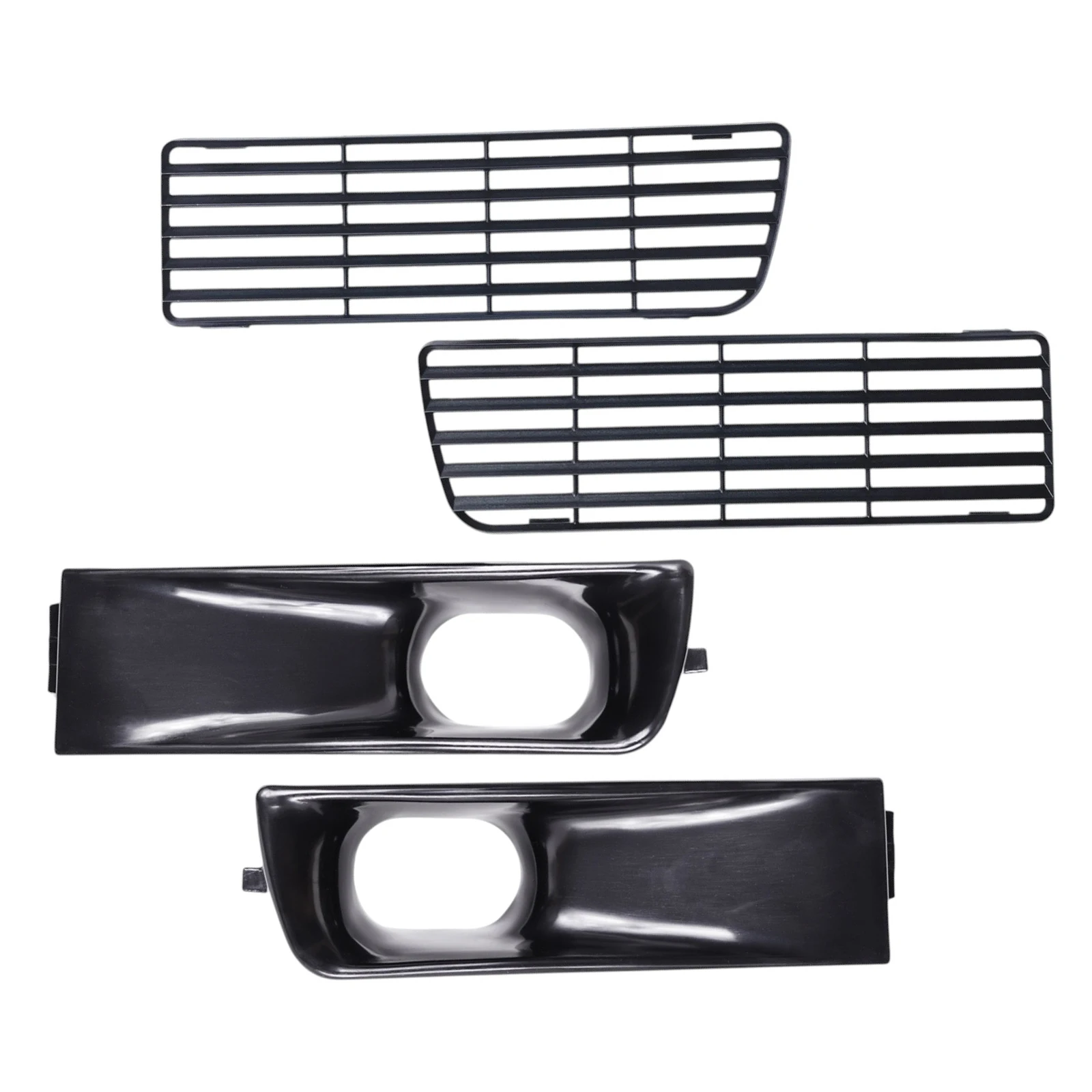 

Elegant Easy-Install Reflector Grille Upper Air Intake Front Bumper 4 Pcs Set For VW MK3 Golf Jetta Vento