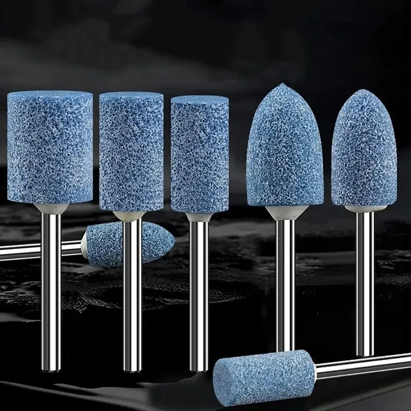 10Pcs 4-10mm Polishing Head 3mm Shank Blue Grinding Stone Wheel Abrasive Mounted Stone Electric Drill Power Tools Accessories view 2