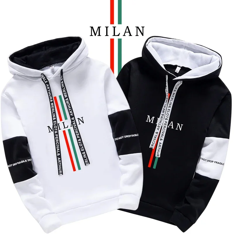 Itália moda hoodies moletom de alta qualidade masculino toda a temporada diariamente casual esportes moletom com capuz calças jogger roupas masculinas