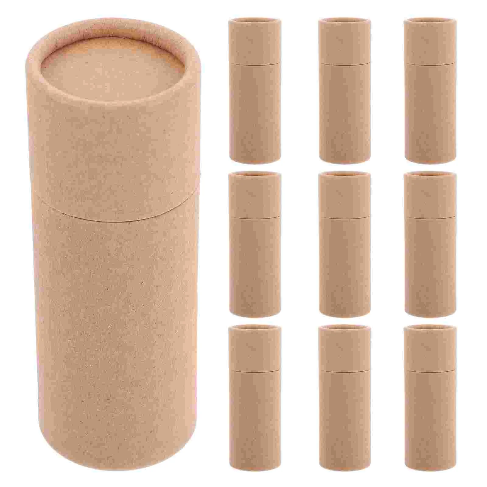 10 Pcs Cardboard Tubes for Crafts Gift Paper Containers Coffee Brown Poster Storage