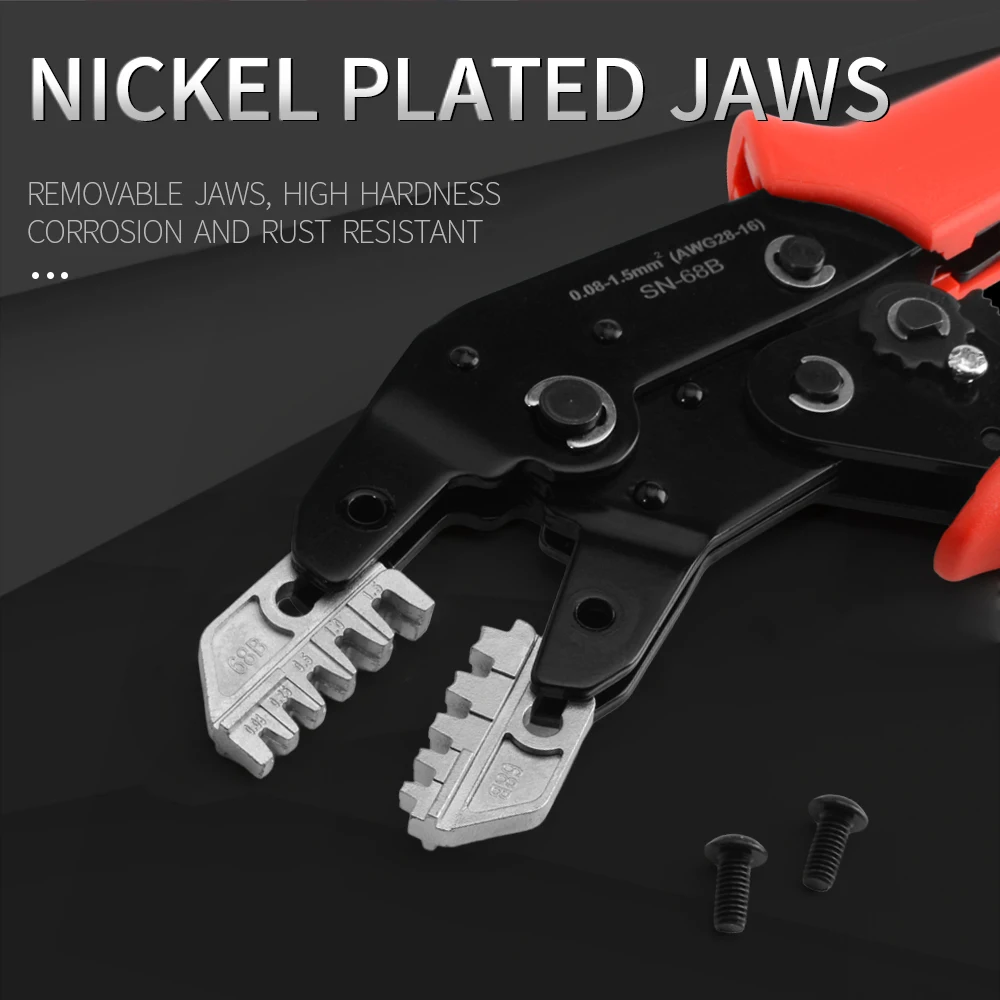 Crimpzange für JST PH 2,0mm, XH 2,5mm, VH 3,96mm, JWPS 4,0mm & Dupont Open Barrel Terminals Crimper SN-68B Crimpwerkzeug – Detail 7