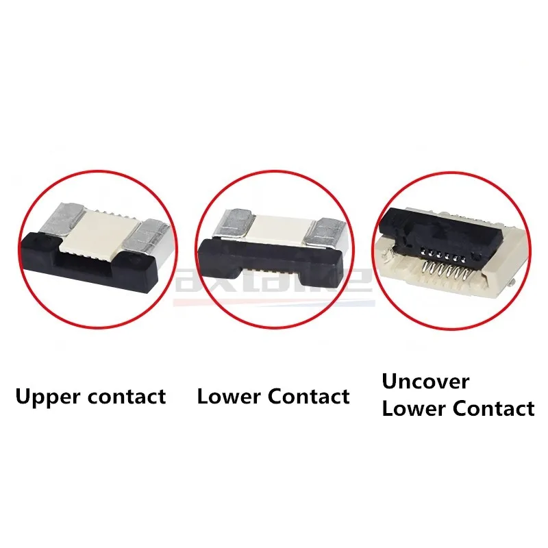 10PCS 0.5mm Upper / Lower Contact 4Pin - 60Pin FPC FFC Flat Cable Connector Socket 5P 6P 8P 10P 12P 14P 16P 20P 30P 40P 50P 54P