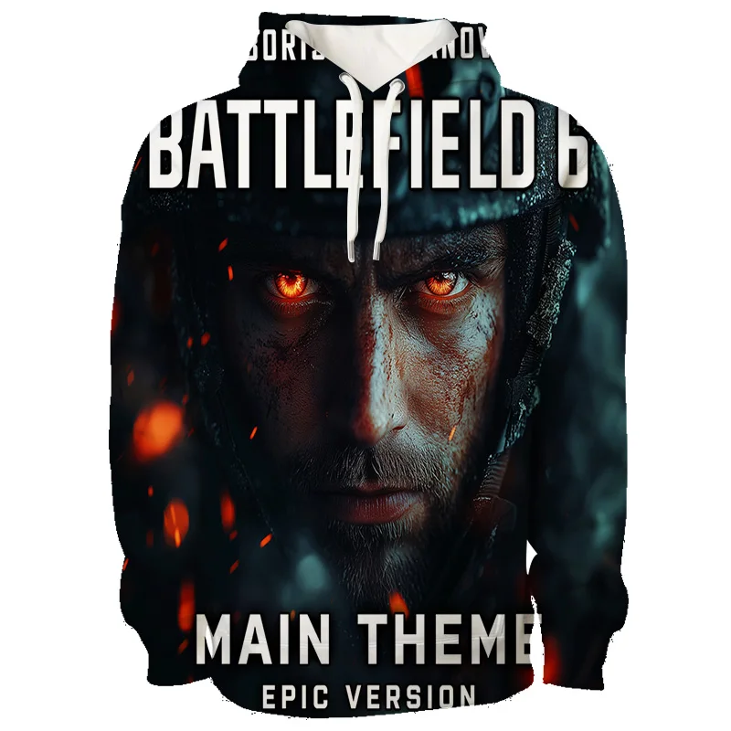 حار لعبة BATTLEFIELD البلوز ساحة المعركة الكرتون نمط الملابس الكبار موضة عادية هوديي في سن المراهقة س الرقبة فضفاض هوديس Y2k #2