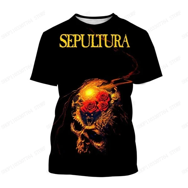 Metal Rock Band Sepultura 3D Print T-Shirts Men Fashion O-Neck Short Sleeve Sports Tops Tees Women Tshirt Street Clothing
