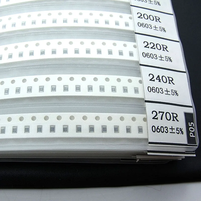 RK5-0805: 0805 SMD-Widerstand, sortiertes Buch-Kit, 5 % 25 x 170 Werte (4250 Stück), 0R – 10M 1R 10R 100R 110R 120R 1K 2K 10K 20K 100K 1M 2M