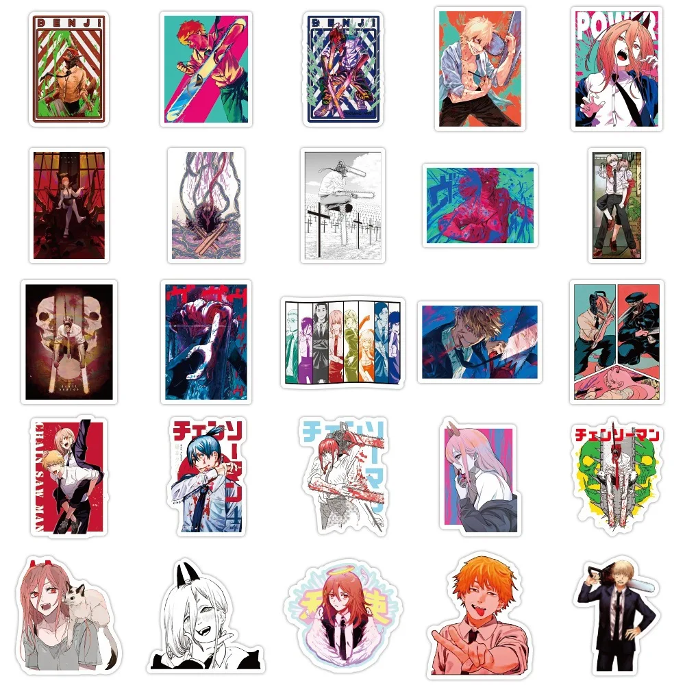 50pcs Anime Stickers Laptop Phone Case Pad Car Graffiti Sticker Decal Toy Kids Toy PVC Stickers Aesthetic Decoration