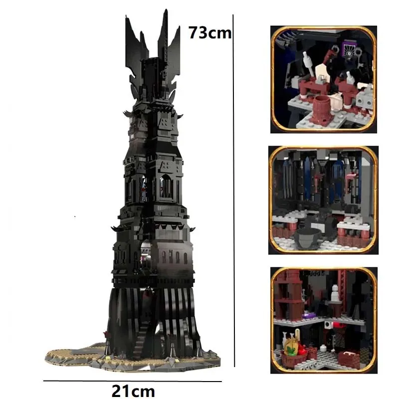 2359PCS Tower of Orthanc Building Blocks Bricks Model Compatible 10237 16010 Birthday Toys Gifts 16010