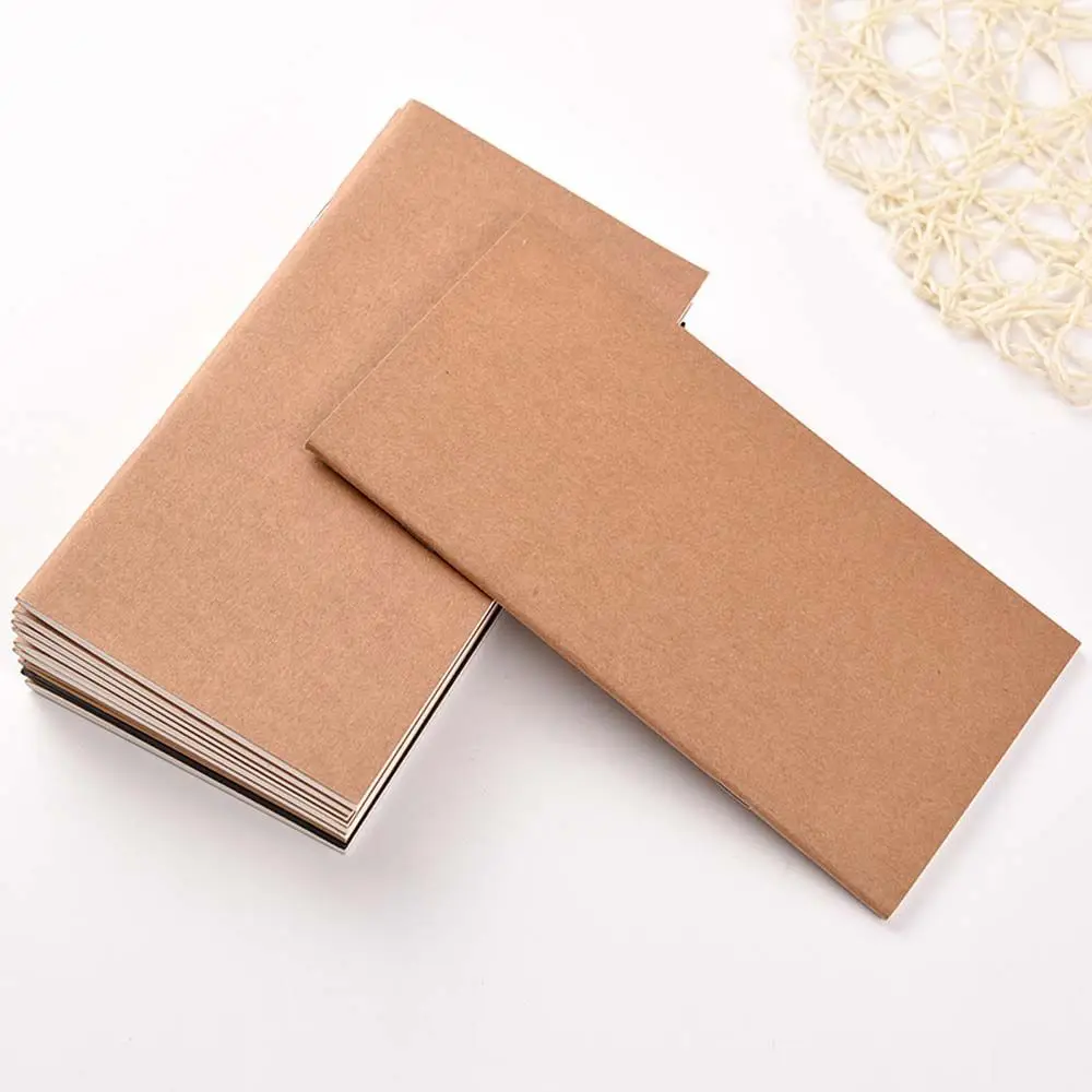 

Creative 21*11cm Kraft Paper Traveler Notebook Inside Page Diary Notepad Various Styles