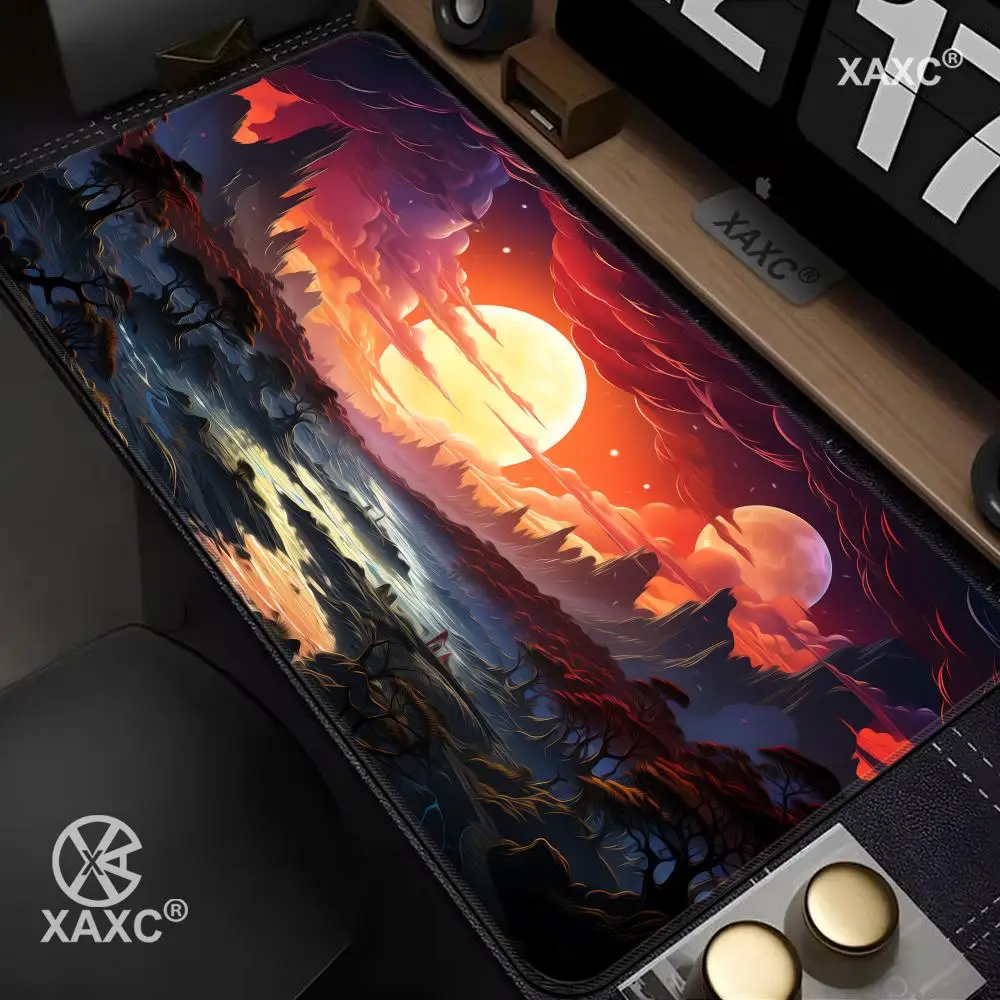 

Sunset XAXC Mouse Pad large keyboard mouse desk pad non-slip rubber gaming mouse pad laptop mouse carpet