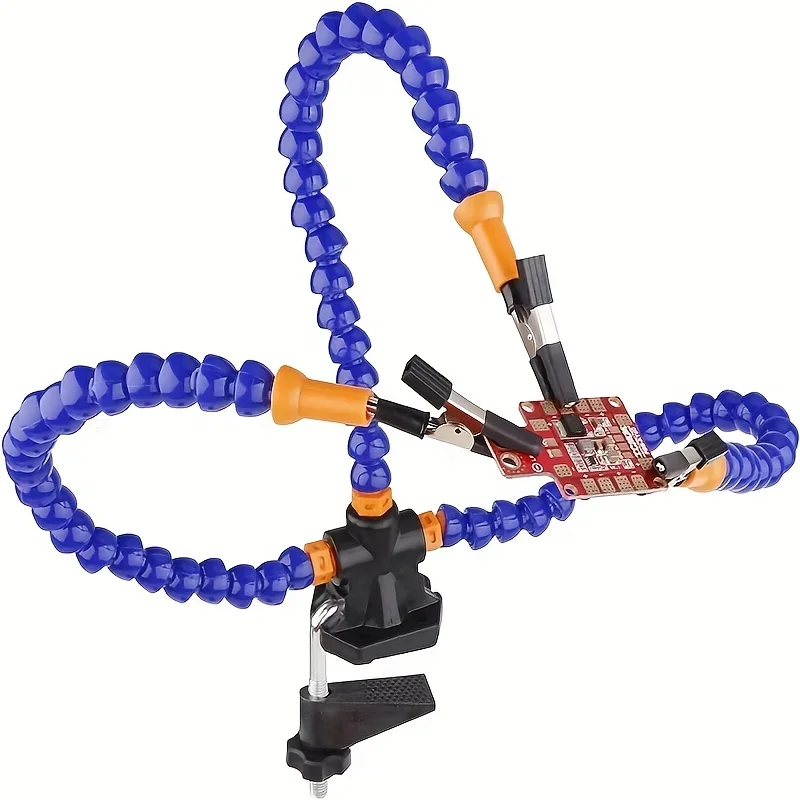 For Three claw electronic circuit board welding aircraft model maintenance auxiliary tool clamp table LED light multifunctional