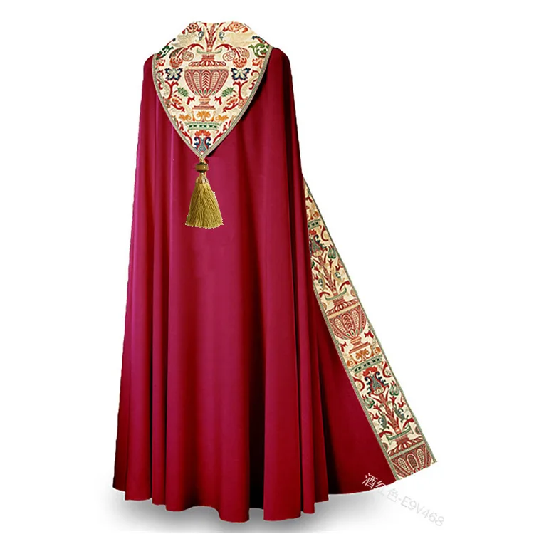 Men Medieval Retro Shawl Cloak Prayer Robes Church Dress Carnival Priest Monk Cloak Capes Knight Party Halloween Cosplay Costume