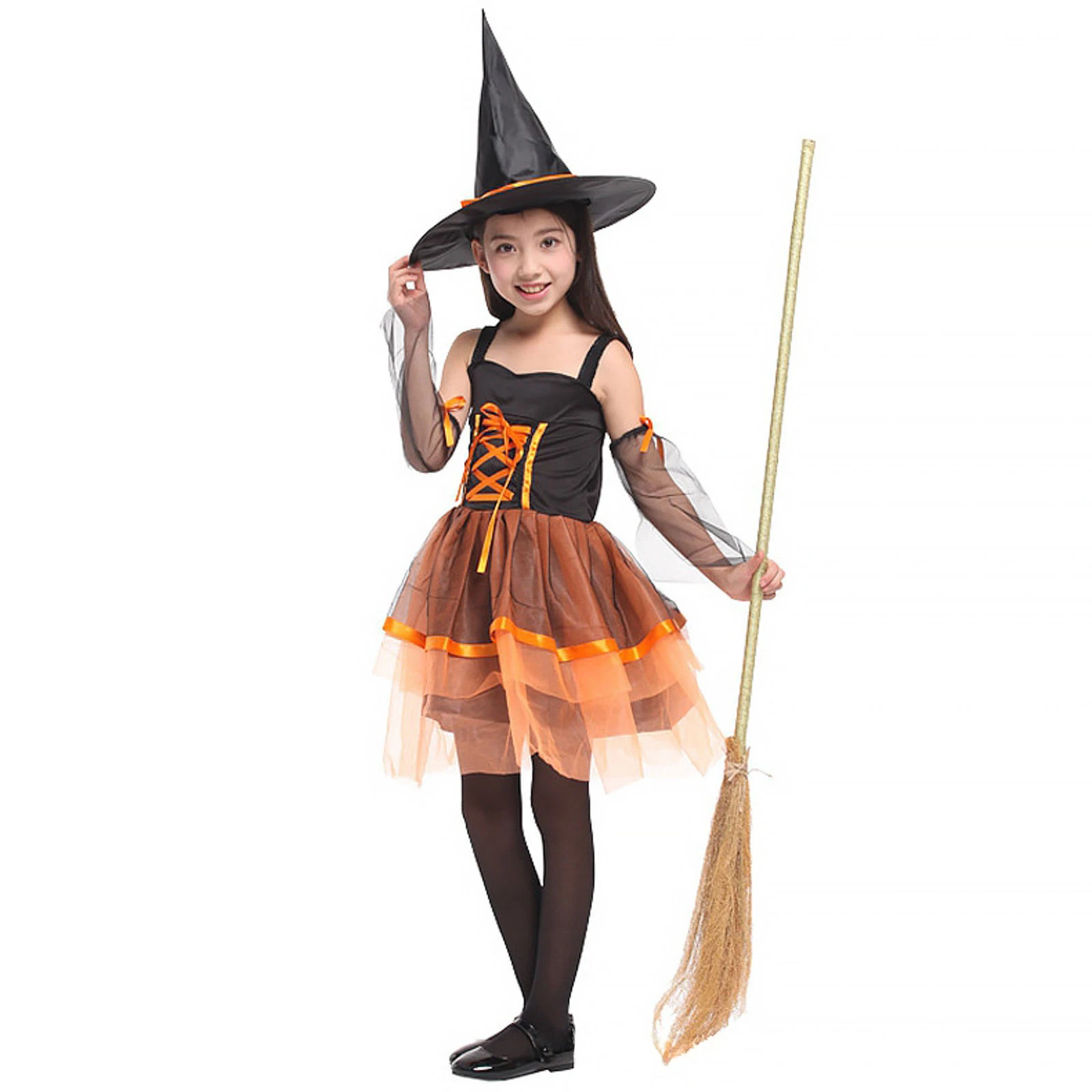 

Matching Dresses for Sisters Kids Dressy Witch Halloween Costume Dress Up Party Outfit With Hat For Girl Jean Overall Dress