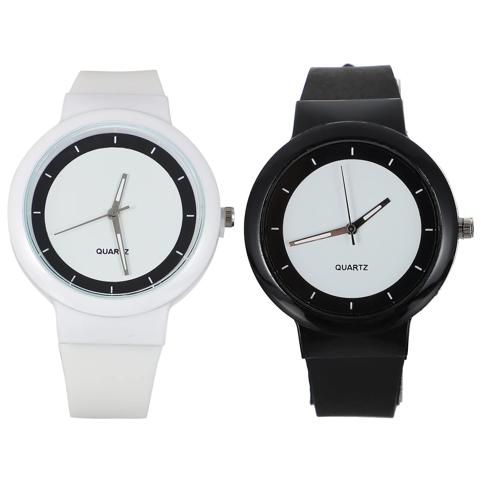 

2pcs Women Fashion Quartz Simple Casual Wrist Watch For Party Holiday Durable Comfortable Skin-Friendly Strap Highlight Your