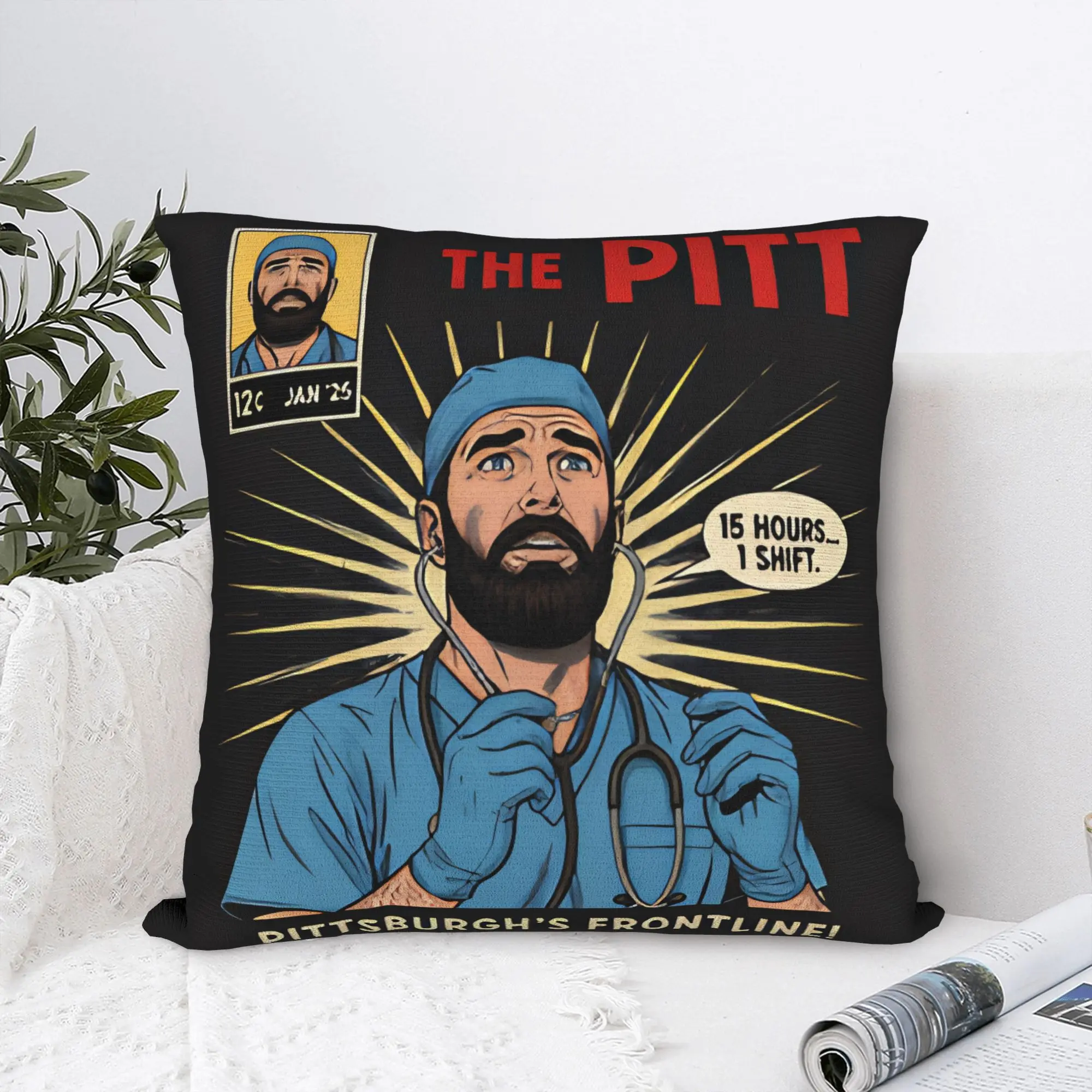 Pittsburgh Trauma Medical Center Pillow Case  Comfy Pillow Cover For Office Car Home Decor Funny Cushion Cover