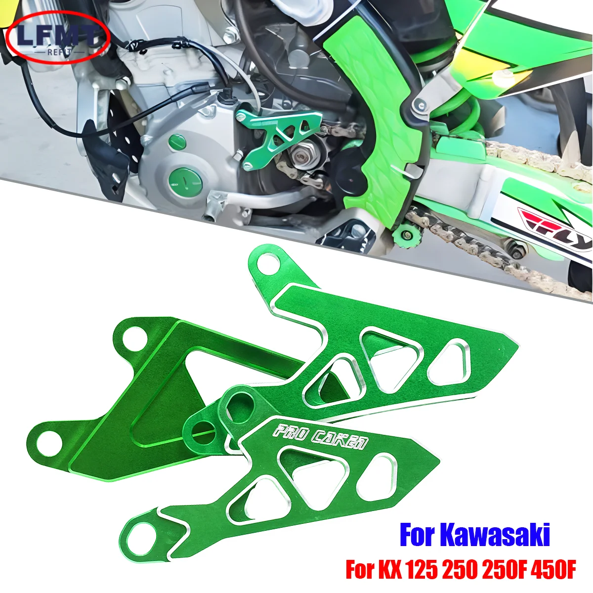 Para KAWASAKI KX250F KX125 KX250 KX450F KLX250 cubierta de piñón delantero Protector de cadena D-TRACKER para SUZUKI RMZ250 250SB MOTO