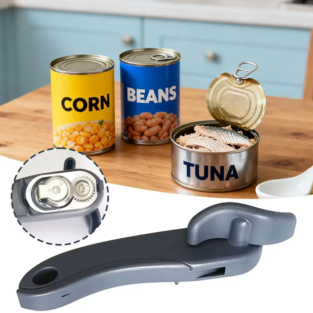 Multifunctional Can Opener Portable Smooth Safety Edge Hand Manual Bottle Opener Anti Slip Side Cut Jar Opener Kitchen Tool