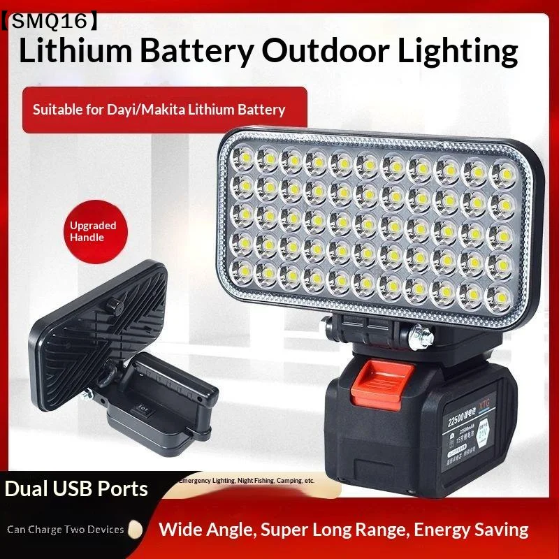 For Battery 3/4/5/8 Inch LED Working Light With Handle Flashlight Torch Spotlight Emergency Light Camping Lighting【SMQ】