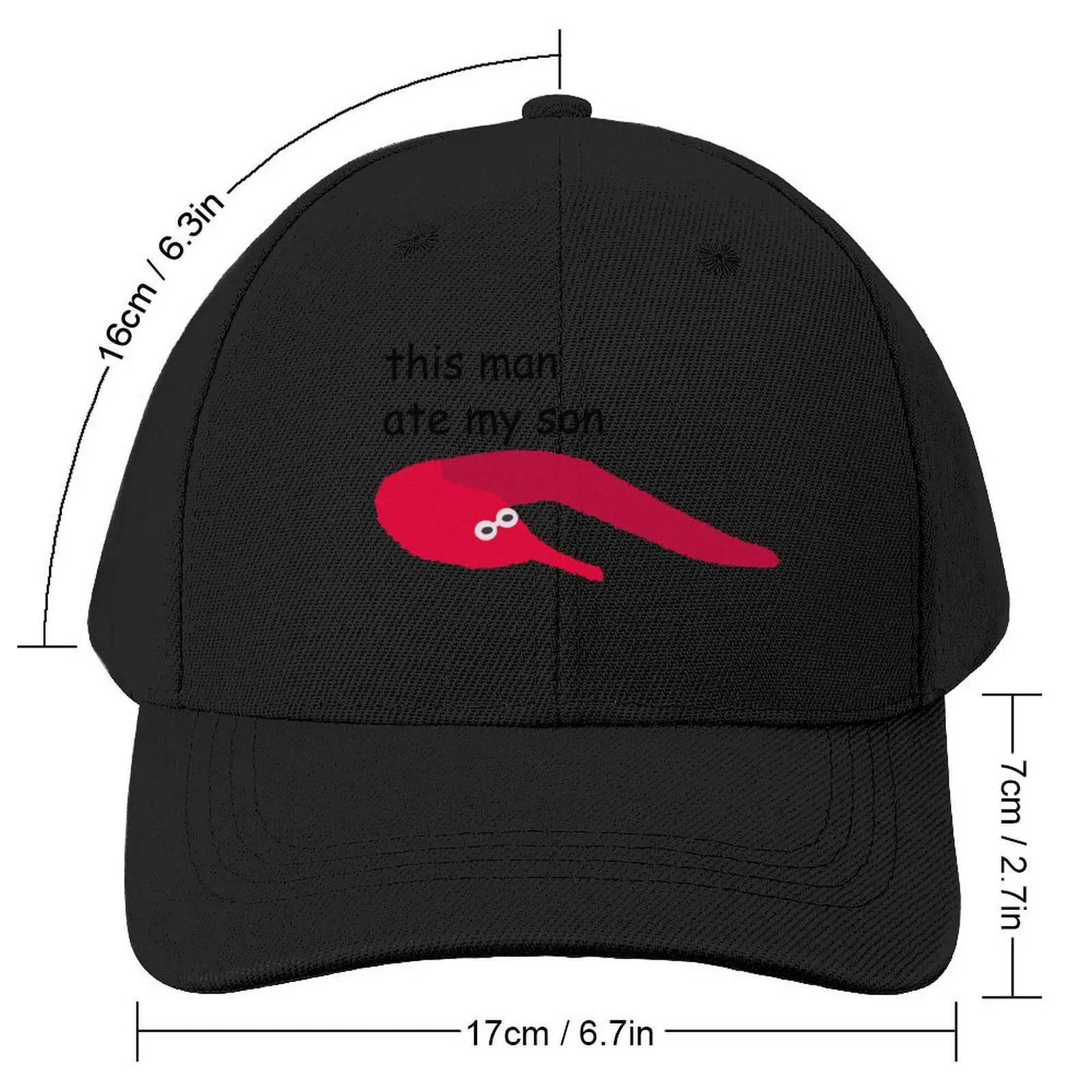 This Worm On A String Baseball Cap Hat Man Luxury Fishing cap Golf Women Men's