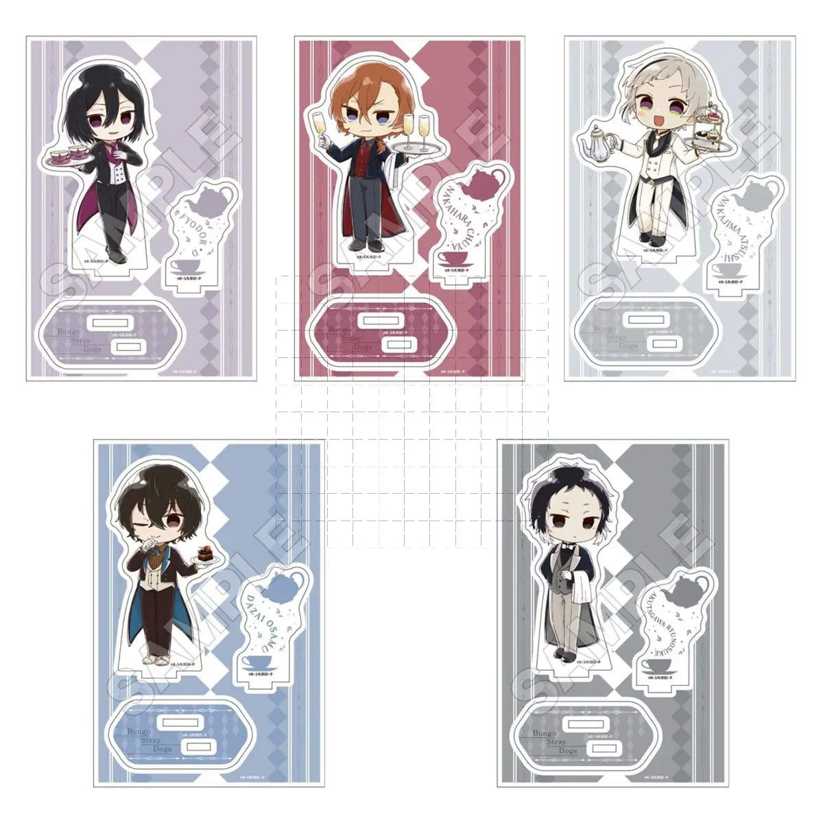 Game Nakahara Chuya Akutagawa Ryunosuke Dazai Osamu Nakajima Atsushi Fyodor·D Acrylic Stand Doll Anime Figure Cosplay Toy Gift