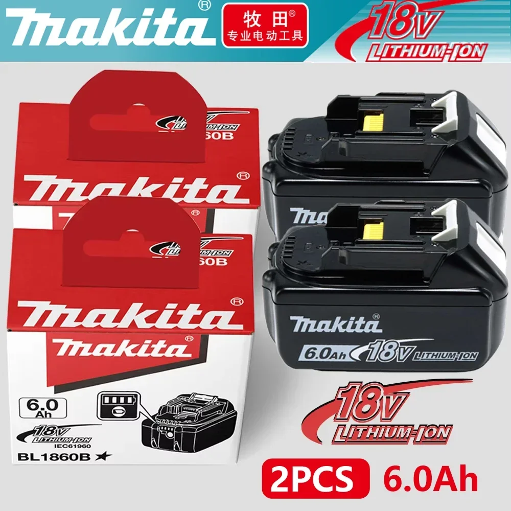 

Original Makita 6Ah for Makita 18V Battery BL1830B BL1850B BL1850 BL1840 BL1860 BL1815 Replacement Lithium Battery 2025