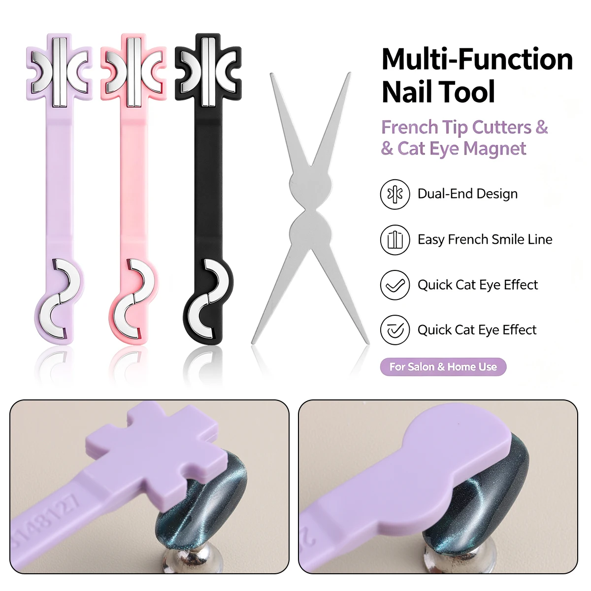 Nail Art Ombre - مغناطيس أظافر على شكل حرف S