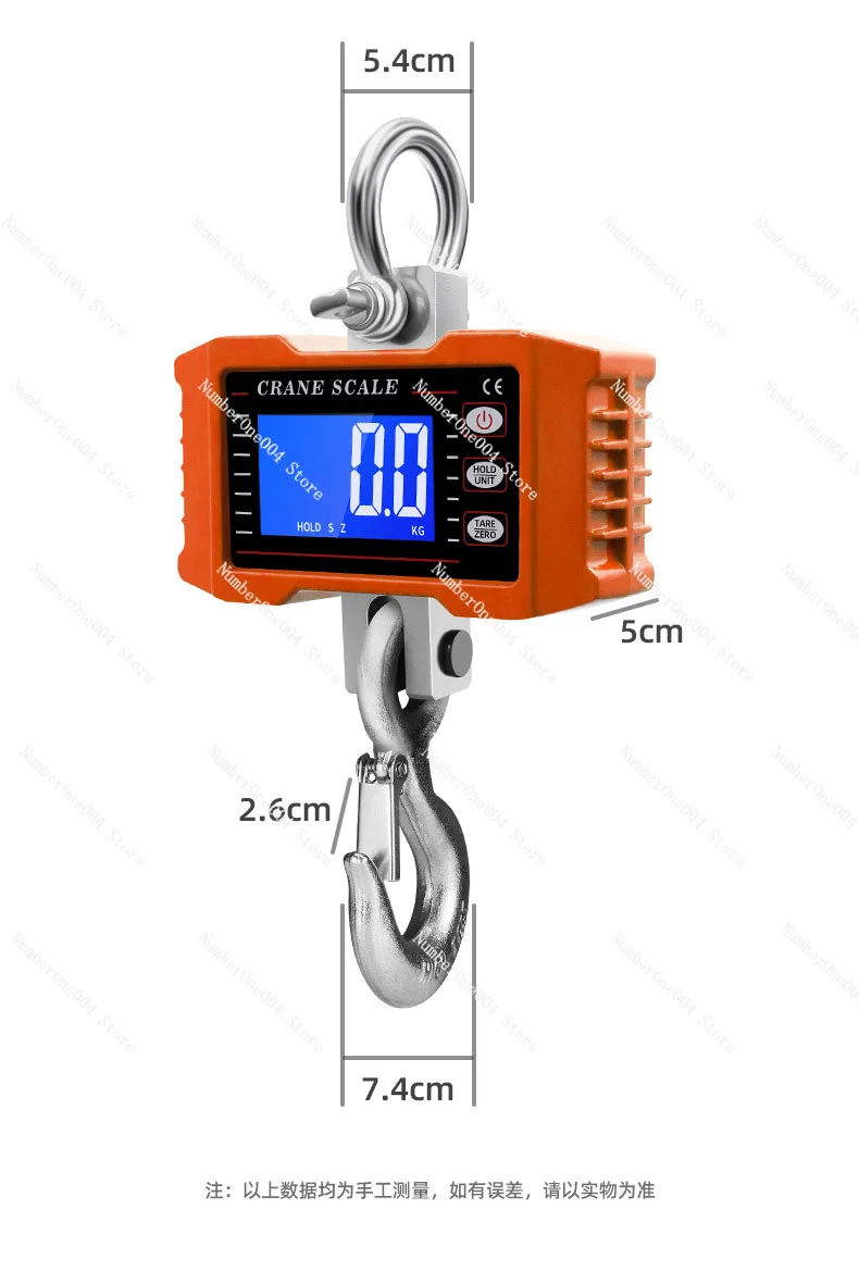 

Electronic Hoist Scale 1000kg 1T Electronic Scale 1.5T Hook Driving Pounds Portable Hanging Balance Electronic Scale