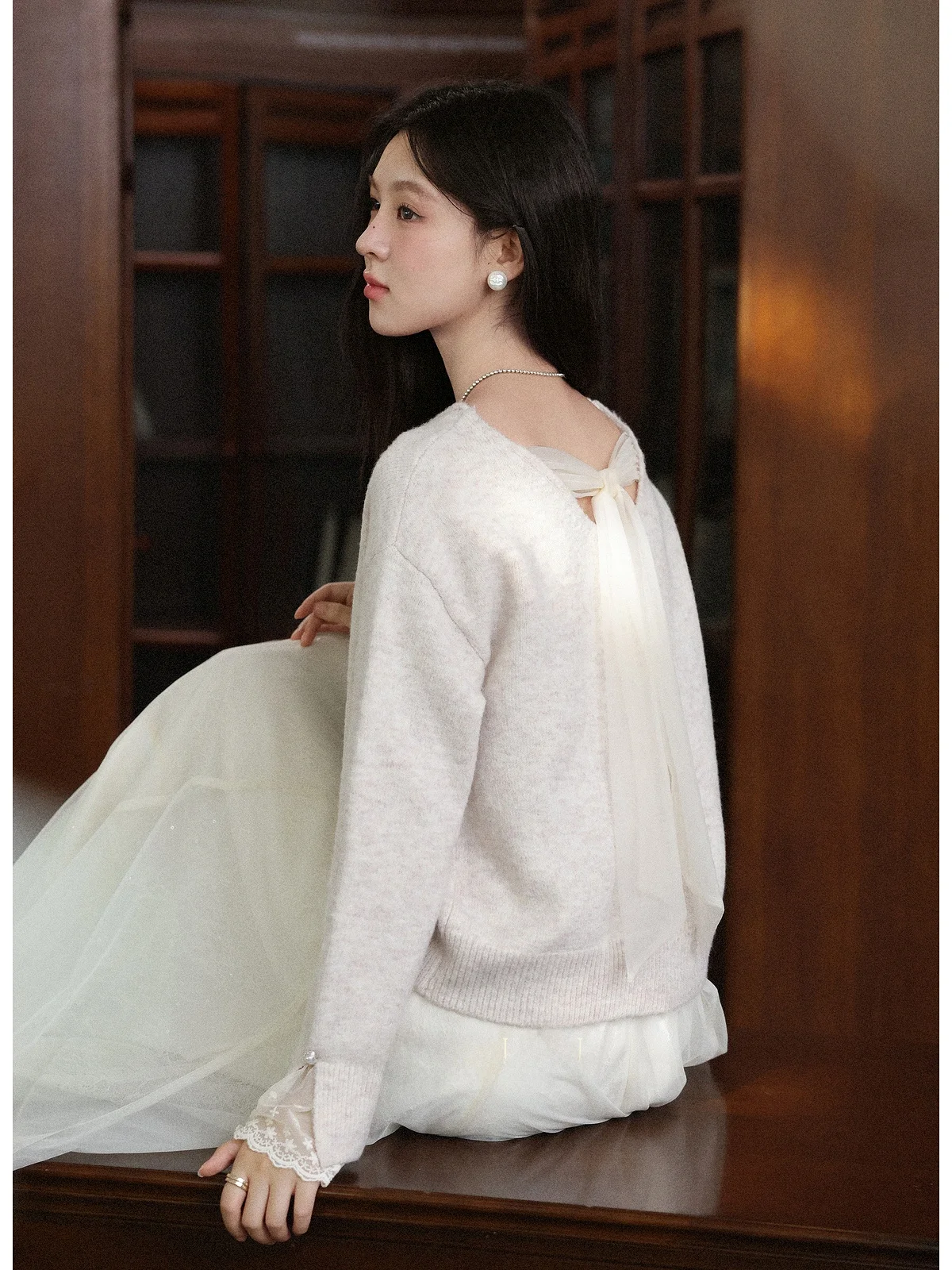 

Женский свитер Nelson Design Sensual с длинными рукавами, цвет нектарина, для расслабленного образа, осенняя новинка, свободный крой