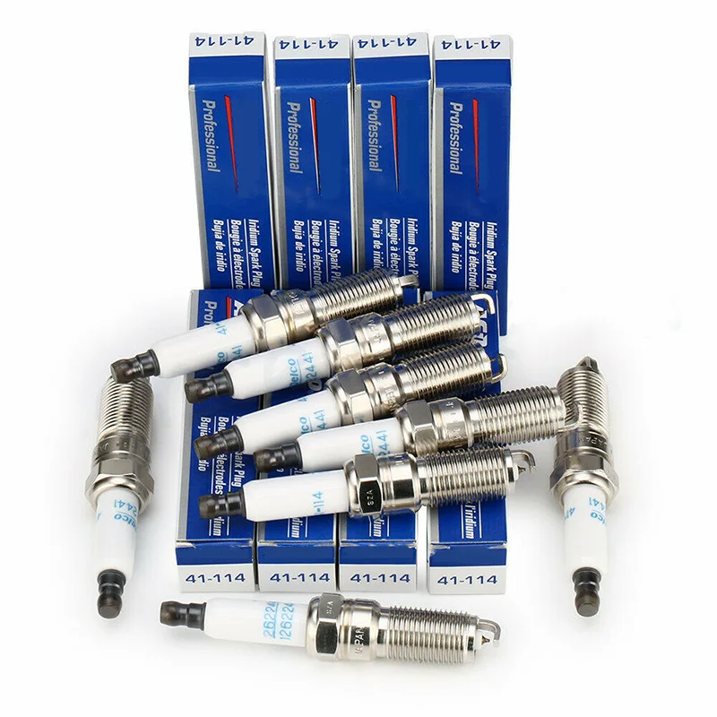 4/8Pcs Car Spark Plugs Iridium 12622441 41-114 for Buick Cadillac Chevrolet GMC Auto Interior Candle Parts Engine Plugs Gadgets