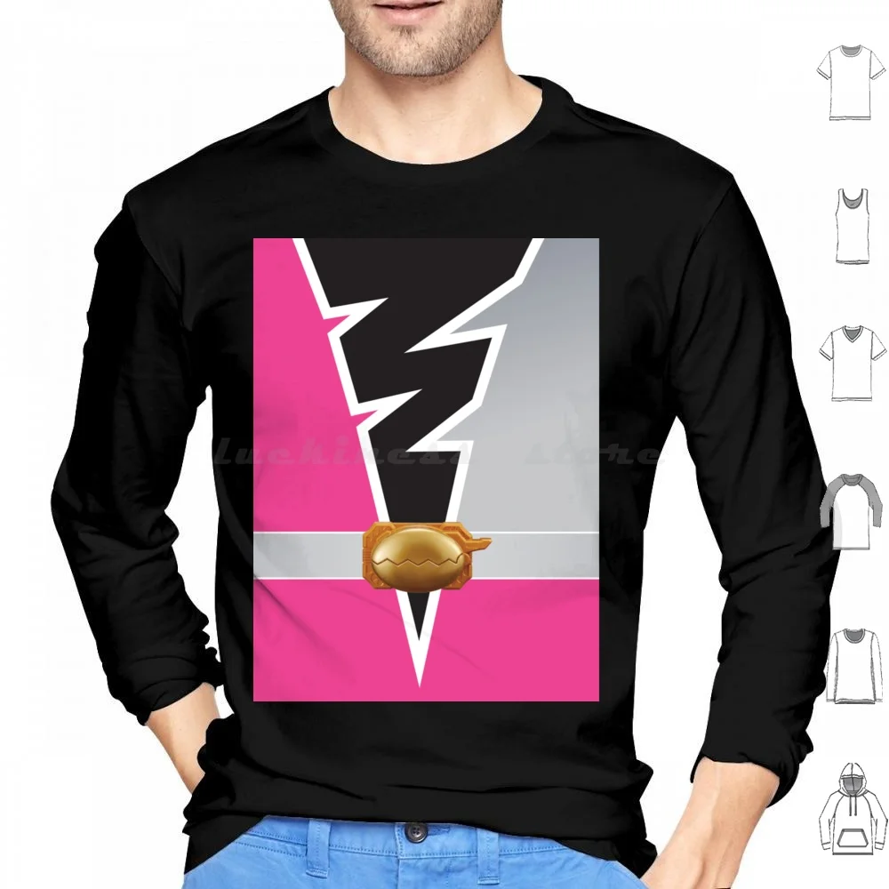 Ankylo Fury-Pink Rangers Dino Fury Classic Hoodies Long Sleeve Ankylo Fury Pink Rangers Dino Fury