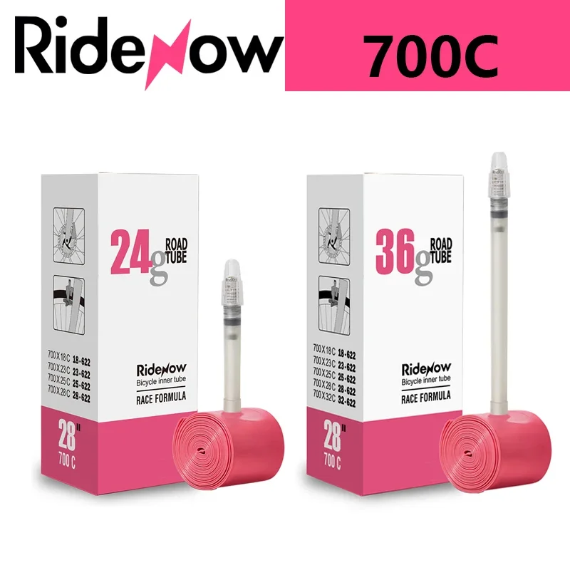 RideNow TPU 700C Road Bike Inner Tube 700x18 23 25 28 32 35 37 40 47 Bicycle Tire French Valve 45/65/85 Bike27.526x1.5 1.75 1.9